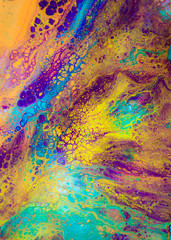 acrylic, paint, abstract. Closeup of the painting. Colorful abstract painting background. Highly-textured oil paint. High quality details. Marbling. Marble texture. Paint splash. Colorful fluid