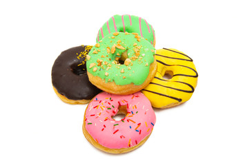 icing donuts isolated