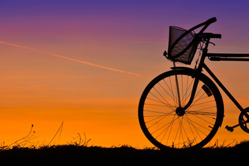 Backlit Bicycle at the Park