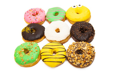 icing donuts isolated