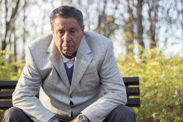 Portrait of senior man looking thoughtful 