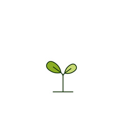 Plant growth icon vector illustration