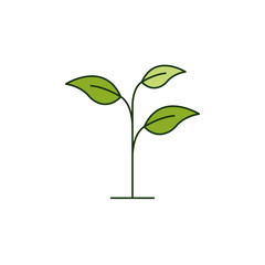 Plant growth icon vector illustration