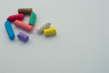 
blackboard with colored chalk