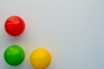  colorful balls on white background
