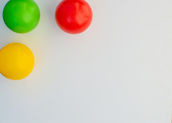
colorful balls on white background