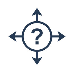 Decision making, direction, choice icon