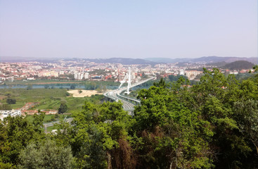 panorama of Coimbra and mondego Portugal, photo taken from a height
