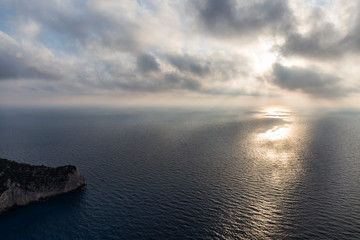 Sunset and clouds in Zakynthos, Greece