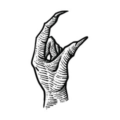 Symbol Hand Gesture engraving design
