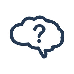 Confusion icon vector graphic