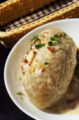 Cepelinai (zeppelin) - traditional Lithuanian food.