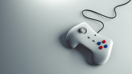 3D rendering of a vintage game controller