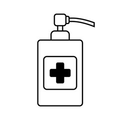 Sanitizer icon on white.
