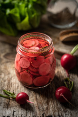 pickled radish marinated