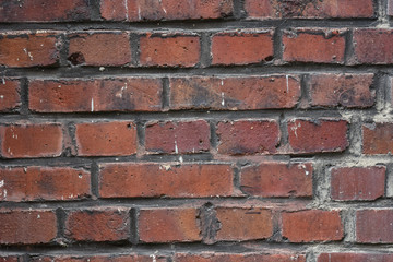 Urban architecture, old red brick wall background