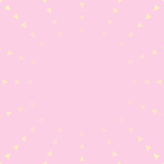 Yellow triangle arrows show the circle center to increase focus of the content/title. It could be used as cover page, business card, logo, billboard, poster, wallpaper, background, etc. Vector drawn.