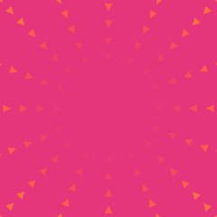 Yellow triangle arrows show the circle center to increase focus of the content/title. It could be used as cover page, business card, logo, billboard, poster, wallpaper, background, etc. Vector drawn.