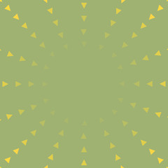 Yellow triangle arrows show the circle center to increase focus of the content/title. It could be used as cover page, business card, logo, billboard, poster, wallpaper, background, etc. Vector drawn.