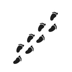 Footprints. Vector illustration of bare footprints. Footprint symbol.