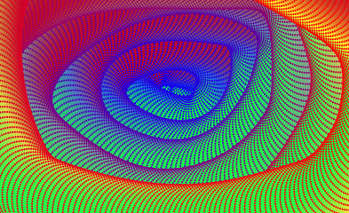 3D geometric shape tube. Abstract fluid background. Vector illustration. Dynamic twisted line. Abstract texture for posters, presentations, flyers, invitations, banners. Tunnel perspective