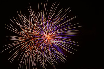 Fototapeta premium Beautiful fireworks lighting up the night sky