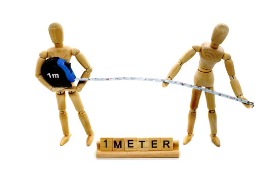 MANIKINS WITH METER AND WRITING 1 AMERICAN METER - MANICHINI CON METRO E SCRITTA 1 METER AMERICANO