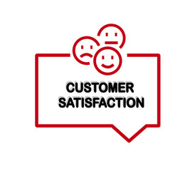 Customer satisfaction concept, icon and vector.