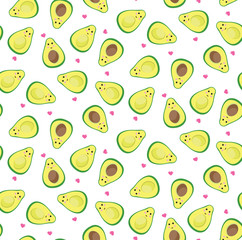 Seamless avocado background