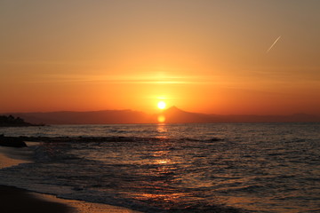 Fototapeta premium sunset at the beach.