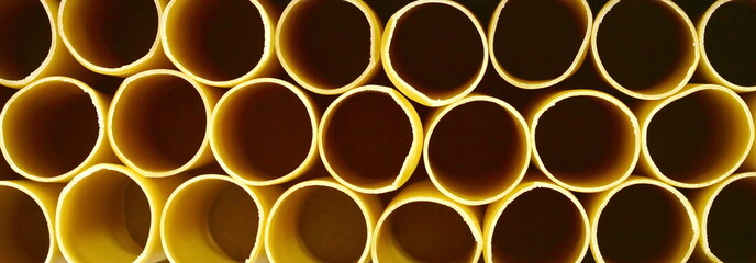 Uncooked Canelones pasta isolated on white background. Concept italian food. 