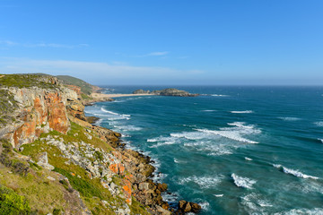 Fototapeta premium Robberg Nature Reserve is one of the top tourist attractions near Plettenberg Bay, Garden Route, South Africa 