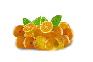 Fresh oranges fruit on table