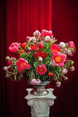 Beautiful bouquet of flowers in vase