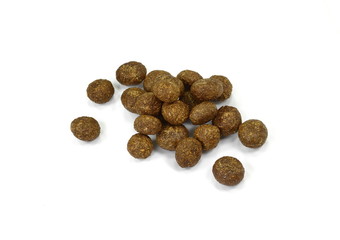 Rabbit droppings isolated on white. Rabbit excrement. Hare Poop on White. Shit.