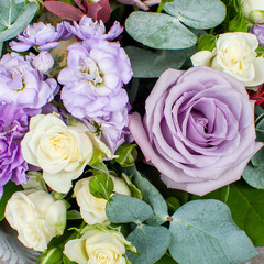 bouquet of flowers from lilac roses.