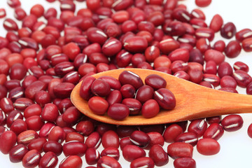 many mung beans were stacked together