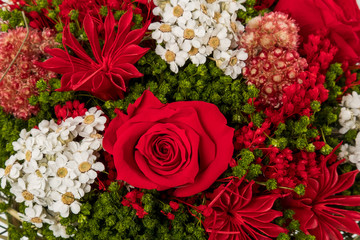 Bouquet of red roses. 