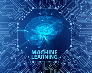 Machine learning concept - 3d rendering