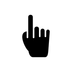 Obraz premium Tauhid hand gesture glyph icon design vector.