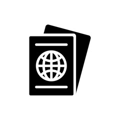 Passport glyph icon design. Book mark vector illustration.