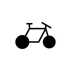 Bicycle glyph icon design. Cycle mark vector illustration.