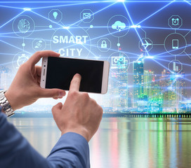 Smart city in innovation concept