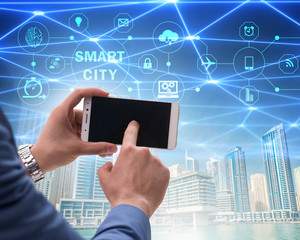 Smart city in innovation concept