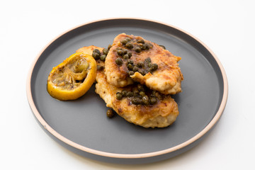 Italian food Lemon chicken Piccata