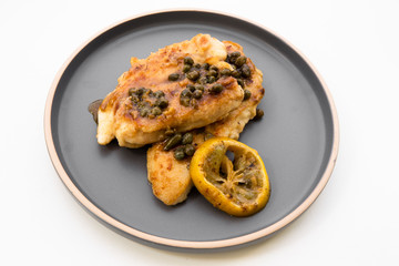 Italian food Lemon chicken Piccata