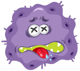 Single cell of virus with expression on the face