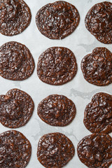 Chocolate cookies with sea salt