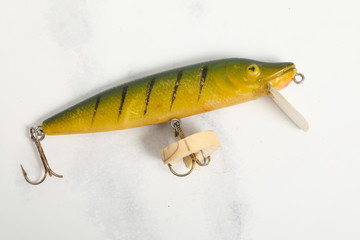spinning fishing lures for predator , green hook