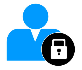 Obraz premium secure profile icon vector